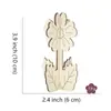 Novas Flores de Madeira Não Acabadas Feitas à Mão Diy 3D Crianças Adultos Pintura Flor Pintável Artesanato Decorações