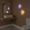 Lámpara de Pared Flor de Cerezo de Cristal Esmerilado para Nuevo Producto Transfronterizo, Luz Nocturna, Sensor de Movimiento Corporal, Cableado Libre, Base Magnética, Ajuste Especial