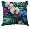 Flores de Verano, Flores de Hibisco, Loros, Flamencos, Funda de Almohada Estilo Nuevo Transfronterizo Temu, Venta Directa de Fábrica, Personalizable al por Mayor