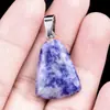 1457-20mm Pingente Trapézio Cristal Natural Pedra Semipreciosa Pingente Geométrico DIY Brincos Colar Acessórios