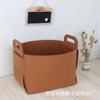 Cesta de fieltro para guardar juguetes, aperitivos y artículos diversos, portátil y gruesa, ideal para el hogar y la oficina.