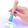 Lámpara UV Portátil para Uñas Artísticas, Secador de Uñas Pequeño Portátil Recargable, Lámpara de Fototerapia Mini en Forma de Cintura de Secado Rápido