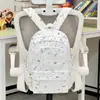 Diseño con ribete de encaje, mochila pequeña y femenina con estampado de estrellas de ensueño, adecuada para las salidas de fin de semana de los estudiantes de primaria, disponible en varios tamaños