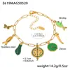Pulseira Ins Cubo de Açúcar Esmalte de Aço Inoxidável Zircônia Peixe Pequeno Colorido Moda Versátil Joia Banhada a Ouro Real 18K