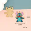 Dibujos Animados Anime Lindo Stitch Aleación Goteo de Aceite DIY Accesorios para Joyería Collar Pendientes Pulsera Llavero Colgante