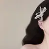 Estilo Francés Suave Clip de Encaje de Lujo con Lazo y Perla Estilo Retro Pinza para el Cabello en la Parte Posterior de la Cabeza