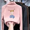 Nueva camiseta versátil de manga larga estilo coreano para otoño e invierno para niños, con cuello alto cálido y hecha de un tejido suave y cómodo