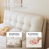 Cama Tongyu de Cuero Vacuno de Primera Capa Especial Estilo Crema Puff Cama de Cuero Simple Lujo Ligero Moderno Nórdico Doble Dormitorio Principal Cama de Cuero