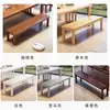 Banco de madera maciza, banco de mesa de comedor minimalista nórdico, banco de madera para sala de estar, taburete para el hogar, silla larga, banco moderno para zapatos