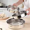 Tamiz de Harina de Acero Inoxidable de Malla 40, Tamiz Redondo Engrosado para Harina de Arroz, Diámetro 9Cm~34Cm, Tamiz de Acero Aimanwu para Hornear para Uso Doméstico