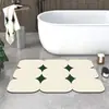 Tapete de Terra de Diatomáceas com Formato Especial para Entrada de Banheiro, Absorvente de Água, Tapete de Banho Antiderrapante, Tapete Macio de Secagem Rápida para Uso Doméstico