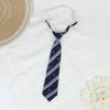 Corbata Pequeña para Mujer Estilo JK Japonés Cuadros Corta Sin Lazo de Tendón Ajustable Uniforme Escolar Estilo Universitario Estudiante