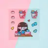 Pegatinas de tarjetas de goo láser de dibujos animados lindos no repetidas material de decoración para cuenta manual infantil pegatinas de placa de goo DIY al por mayor