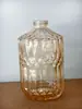 Botella de Vidrio Transparente Rombo de 400 ml para Desinfectante de Manos, Cosméticos, Loción con Dosificador, Gel de Ducha
