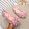 Zapatos Lindos Estilo Princesa para Niñas con Perlas, Pedrería y Lazos, Zapatos Transpirables