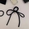 Cinta fina y sencilla para el pelo, lazo con colgante de perla, anilla para el pelo, elegante correa para el pelo francesa, accesorios para el pelo, nuevo estilo
