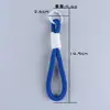 Cadena colgante versátil para juguete de teléfono móvil, estilo muñequera, corta, con bloques de color, duradera, ajustable, cordón anudado, accesorio para juguete