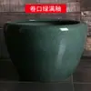 Pote Cerâmico Grande Jingdezhen Pote para Lótus e Lírio d'Água de Pátio Tamanho Extra Grande Vaso para Plantar Árvores Sala de Estar Varanda Pote para Peixe Dourado e Tartaruga