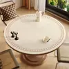 Toalha de Mesa Redonda Estilo Medieval, Impermeável, à Prova de Óleo, Não Lavável, Resistente ao Calor, Jogo Americano de Mesa, Luxo Leve, Sensação de Alta Qualidade, Jogo Americano para Mesa de Jantar Redonda e Mesa de Centro