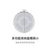 Molde de silicona para placa de cemento de yeso epoxi de cristal DIY corte redondo soporte para bolígrafos de almacenamiento paleta para lavar bolígrafos rectificado
