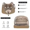 Bolsa de Cosméticos de Cuero de Vaca de Primera Capa Transfronteriza, Estilo Simple, Neceser de Gran Capacidad, Bolso de Almacenamiento de Cuero Genuino de Moda Portátil para Viaje
