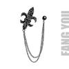 Corrente de Colar Broche de Desenho Animado Coroa Âncora Dourado Prateado Pingente Acessórios para Bolsa Alfinete de Casal Original e Requintado