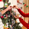 36 Peças de Enfeites de Gato de Madeira de Natal para Festas de Natal, Atmosfera de Árvore de Natal, Decoração de Local e Decorações Pendentes