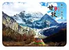 Imán de nevera de cristal con paisaje de Ganzi, Montaña Nevada Yala, Mar Rojo, Montaña Nevada Gongga, Meseta del Oeste de Sichuan, recuerdo de viaje, decoración del hogar