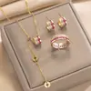 Collar de Acero de Titanio para Mujer con Diseño de Cintura Delgada, Incrustado con Estilo de Lujo Ligero, Cadena de Cuello Simple y Versátil, Venta al por Mayor desde el Fabricante