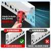 Luz Linear Emissora para Cima, Luminária de Teto para Pálpebra Dupla, Tira de Luz em Canal de Alumínio com Luz Visível-Mas-Não-Enxergável-a-Olho Nu, Luz Linear em Formato de Tira Unilateral