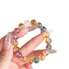 Ganhe Dinheiro. Pulseira de Citrino Natural para Mulheres Atrair Riqueza e Transferir Cristal Morango Ametista Presente Pulseira de Quartzo Rosa