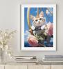Cross-border Amazon 5D diamante pintura gato novo animal ponto cruz sala de estar quarto pintura decorativa tijolo atacado