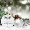Colgante Redondo de Madera Nuevo para Navidad Transfronterizo con Fotos 2025 Decoraciones Colgantes para Árbol de Navidad de Recién Casados