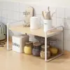 Estante de almacenamiento para cocina, organizador multicapa para especias y platos para encimeras, estante de almacenamiento multifuncional de varios niveles
