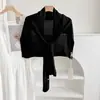 Chal de Lana Tejida de Alta Gama para Mujer, Abrigo Ligero de Verano, Chaleco con Nudos para Primavera y Otoño, Protección para Hombros y Cuello en Ambientes con Aire Acondicionado