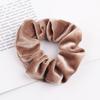 Anillo de pelo de terciopelo con forma de intestino, para otoño e invierno, color caramelo, estilo coreano, con forma de bola dulce