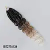 Perucas Estilo Europeu e Americano, Tranças de Crochê, Pontas Enroladas Minhoca, Locs Sintéticos Deepwave, Cabelo de Crochê com Pontas Enroladas Minhoca