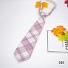 Corbata Jk Serie de Uniforme para Niñas Dk Rendimiento Perezoso Cremallera a Cuadros Poliéster Seda Fabricante de Shengzhou Venta al Mayoreo Estilo Cremallera