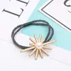 Dongdaemun Moda Novo Cordão Preto e Branco Fio Meninas Elástico Básico Faixa de Cabeça Alta Elasticidade Prendedor de Cabelo Coração