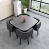 Juego Simple de Mesa y Sillas para Recepción, Mesa de Negociación, Mesa y Sillas para Recepción de Tienda de Uso Comercial, Mesa Redonda Pequeña para Oficina y Ocio