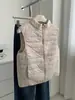 Colete Leve e Quente de Lã de Cordeiro com Gola Alta para Mulheres Outono Inverno Estilo Coreano Simples Malha Ribatada Roupas Camada Interna Colete com Zíper Cardigan