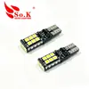 Lâmpada LED de carro de alta definição para luz de posição T10 3030 15SMD, luz de leitura, luz de marcação, luz de placa