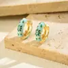 Joyería Europea y Americana para Mujer Transfronteriza, Nuevo Diseño de Flor de Goteo de Aceite, Pendientes de Gama Alta, Pendientes Retro Versátiles al por Mayor