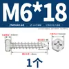Parafusos Autoatarraxantes de Aço Inoxidável 304 com Fenda Cruzada, Parafusos para Madeira com Cabeça Sextavada Externa, Parafusos Pequenos com Cabeça M3M4M5M6M8