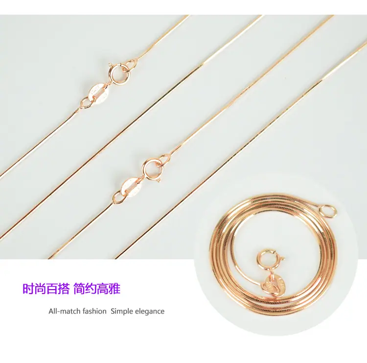 玫瑰金-八角蛇骨链-产品实拍-1-5