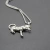 Nuevo collar con colgante de leopardo, sencillo y combinable, personalizado, estilo hip-hop, para hombre y mujer. Accesorios de cadena para suéter.