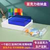 Caja de acrílico de color al por mayor para productos de belleza, maquillaje y cuidado de la piel, caja de almacenamiento a prueba de polvo, caja de exhibición manual de acrílico transparente de alta calidad
