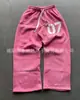Calça de moda com estampa de letras 07 Europeia e Americana Amazon atacado transfronteiriço Calça estampada Europeia e Americana solta moda masculina e feminina marca de calças