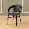 Cadeira com Encosto Cadeira Individual de Rattan Cadeira Doméstica de Vime Trançado Poltrona Cadeira de Jantar para Exterior Assento de Lazer para Varanda Cadeira de Rattan para Idosos