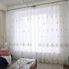 Cortina de estilo europeo de hilo blanco fresco pequeño, cortina de semisombra, cortina de partición de hilo bordado, cortina de pantalla de ventana bordada, producto terminado